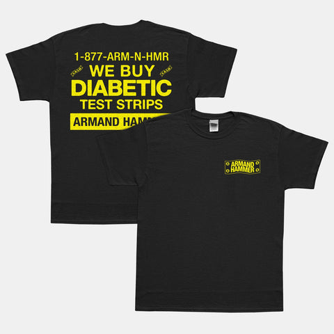 SOLD OUT - We Buy Diabetic Test Strips Black T-Shirt