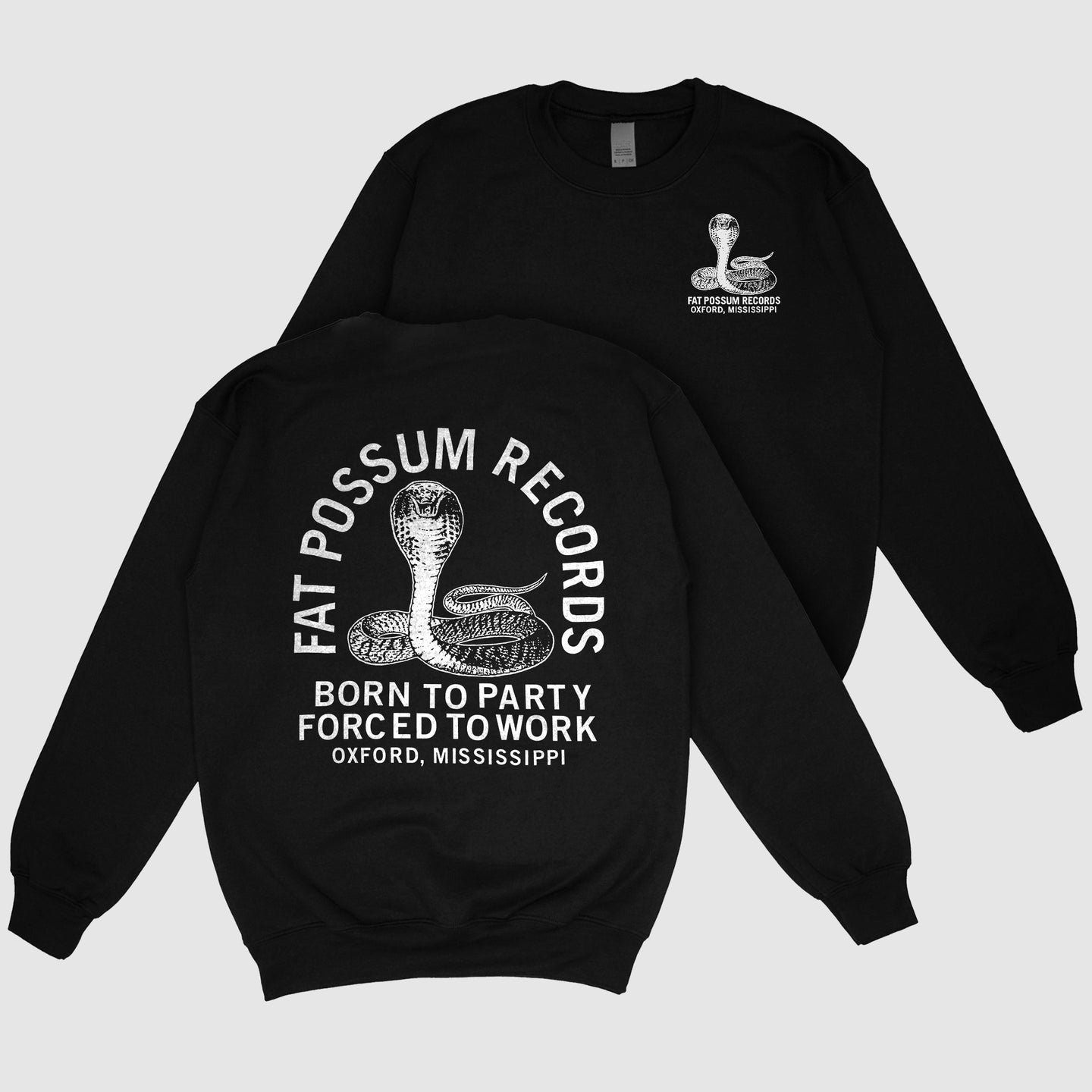 Crewneck Sweater - Born to Party Black